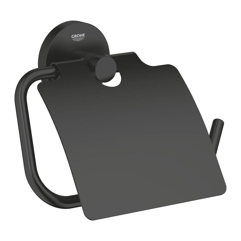 Grohe Essentials Tuvalet Kağıtlığı w/Cover Mat Siyah 1024652430 - 1024652430
