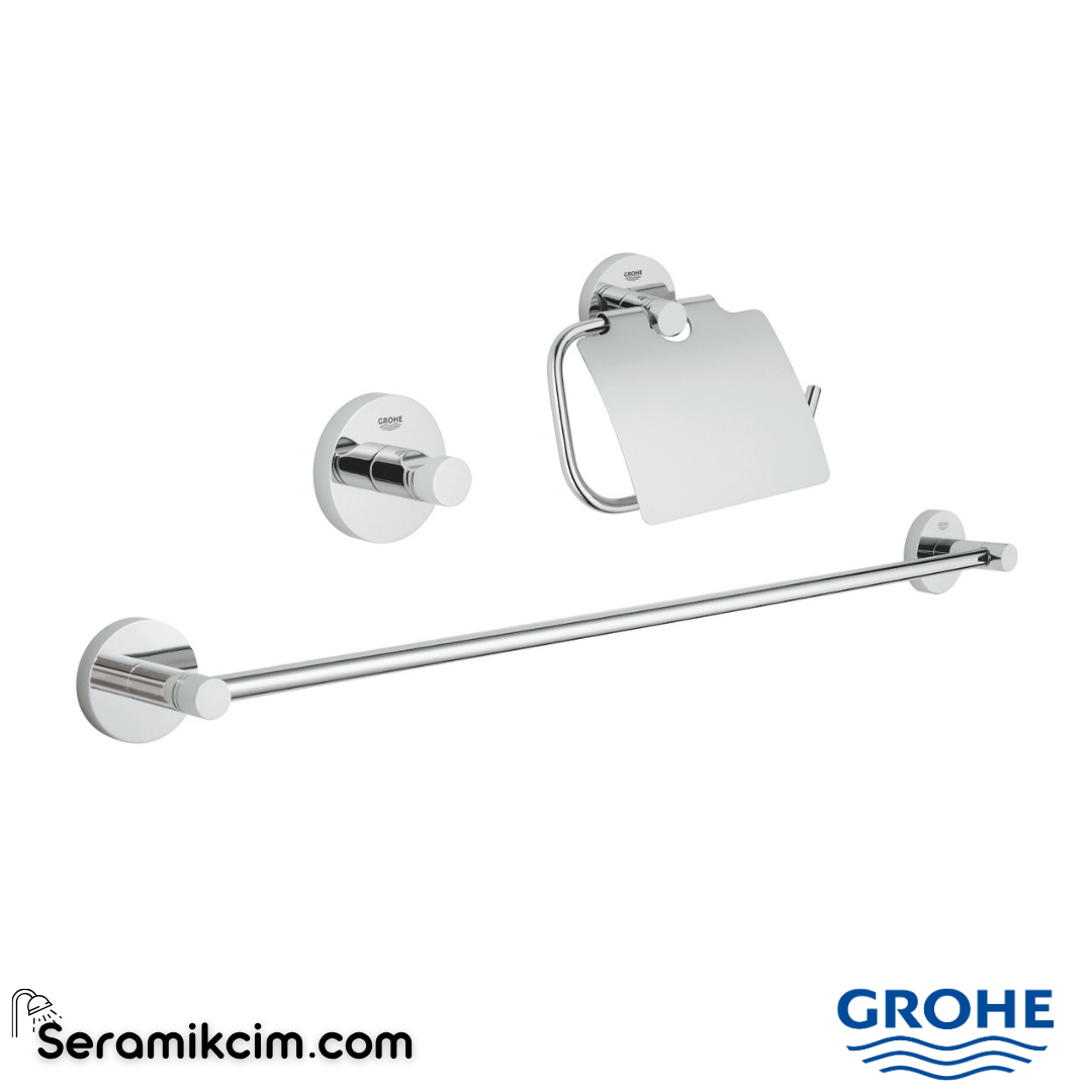Grohe Essentials Üçlü Aksesuar Seti Krom 40775001