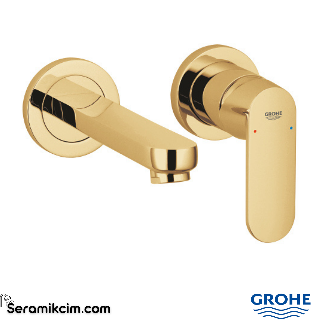 Grohe Eurocosmo Ankastre Lavabo Bataryası, Parlak Altın (Sıva Üstü Grubu) 19381GLC