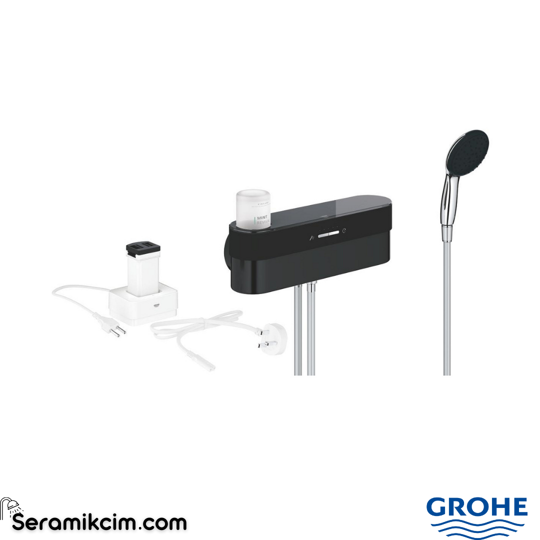 Grohe Foam Shower Starterkit EU Black Glass 1033670000