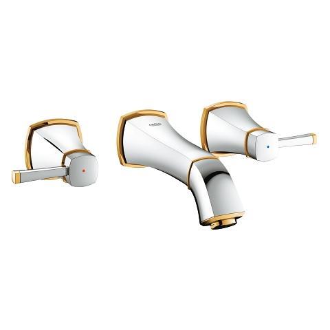 Grohe Grandera Duvardan Ankastre Lavabo Bataryası Krom-Altın 20414IG0 - 20414IG0