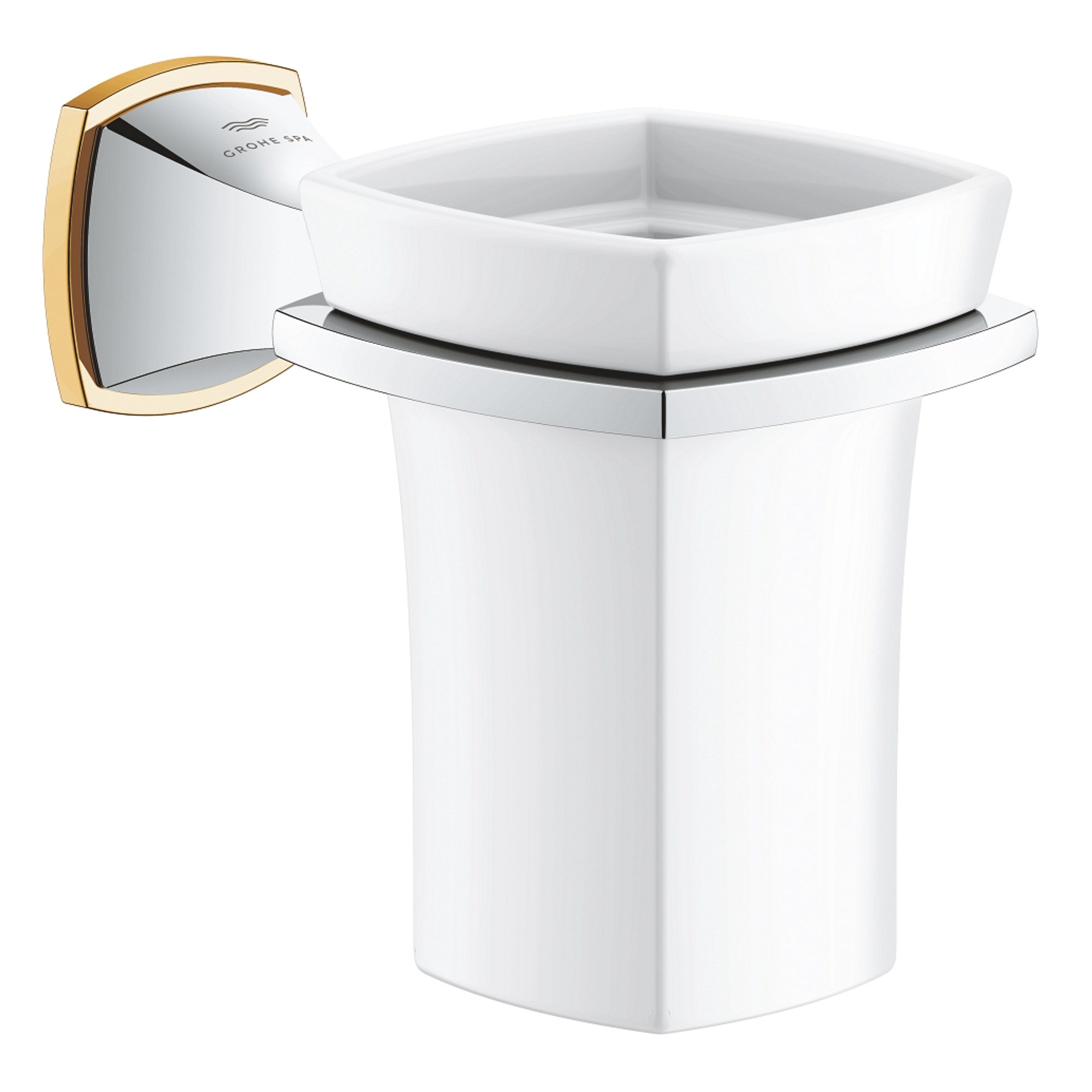 Grohe Grandera Seramik Bardak ve Tutucu Krom-Altın 40909IG0