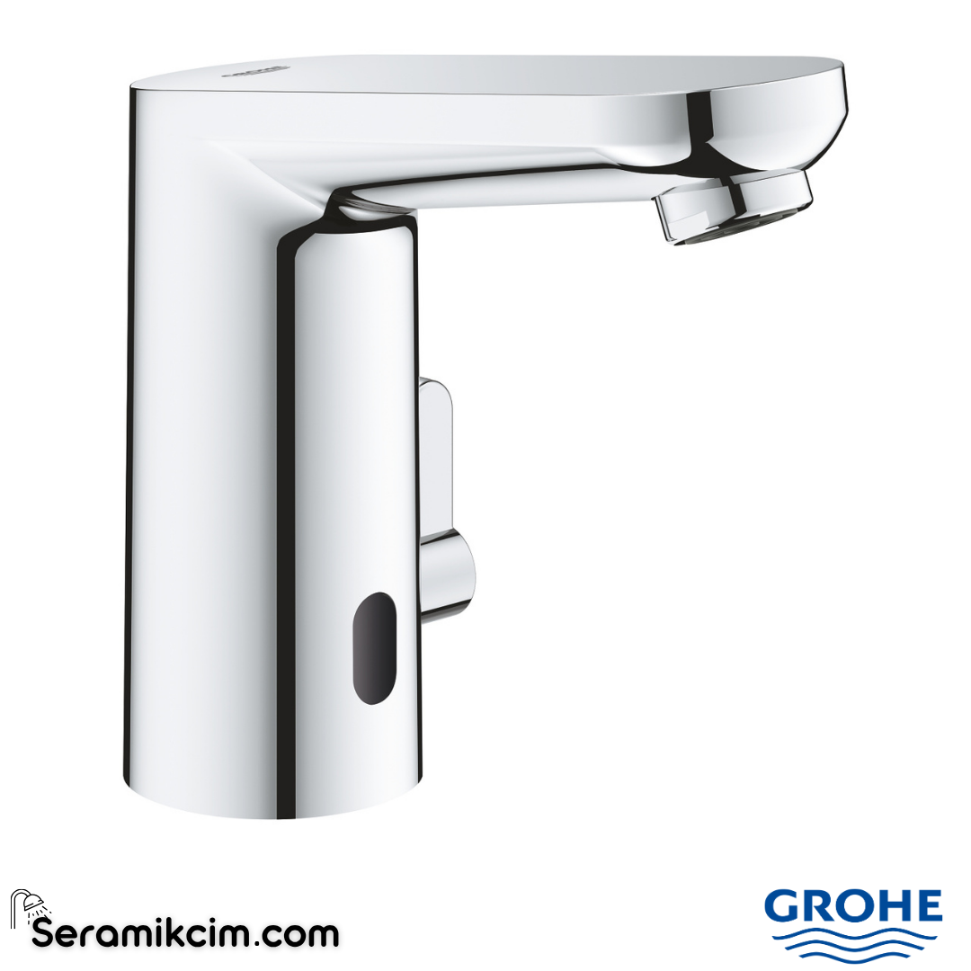 Grohe Grohe Get E Fotoselli Lavabo Bataryası (Pilli, Çift Su Girişli) Krom 36366002