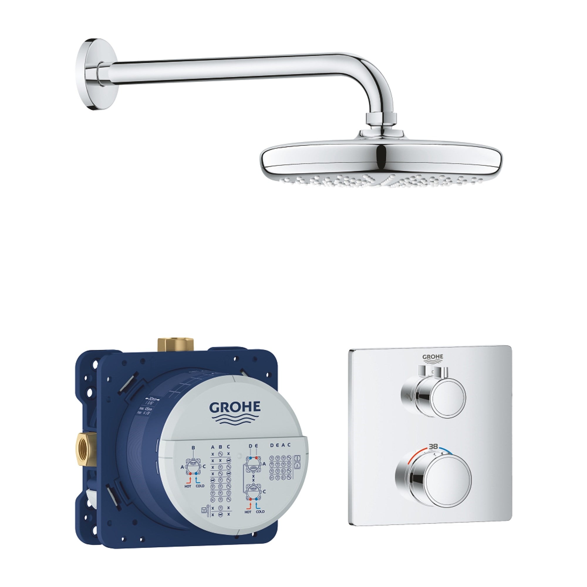 Grohe Grohtherm Ankastre Duş Seti Tempesta 210 Krom 34728000