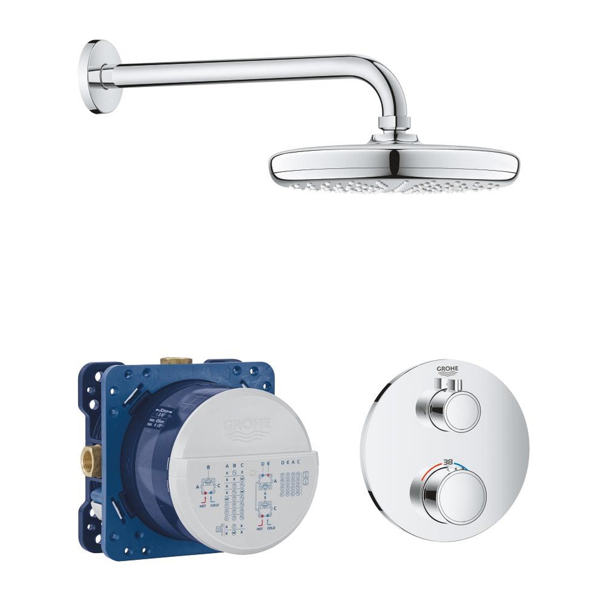 Grohe Grohtherm Ankastre Duş Seti Tempesta 210 Krom 34726000