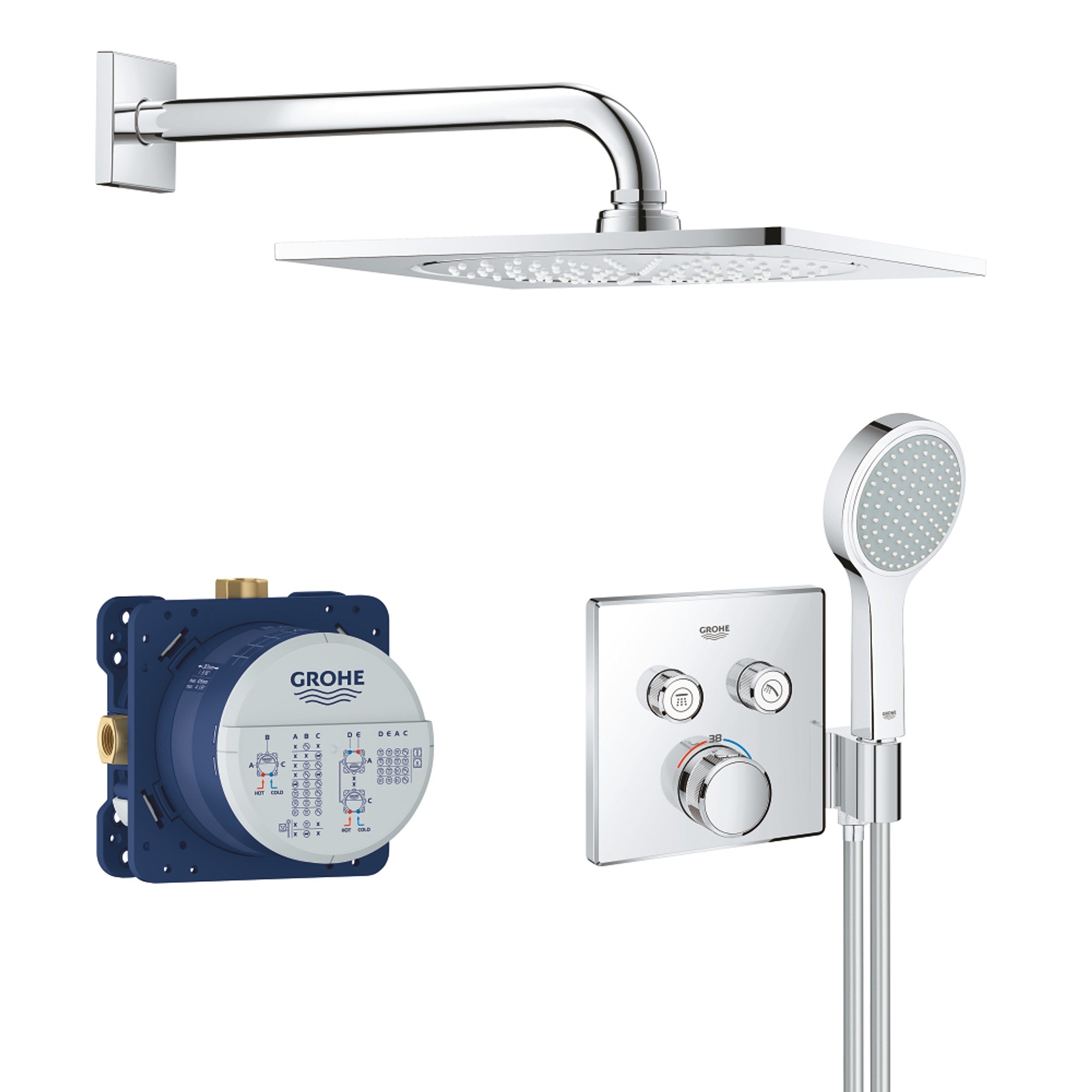 Grohe Grohtherm SmartControl Ankastre Duş Seti Krom 34742000
