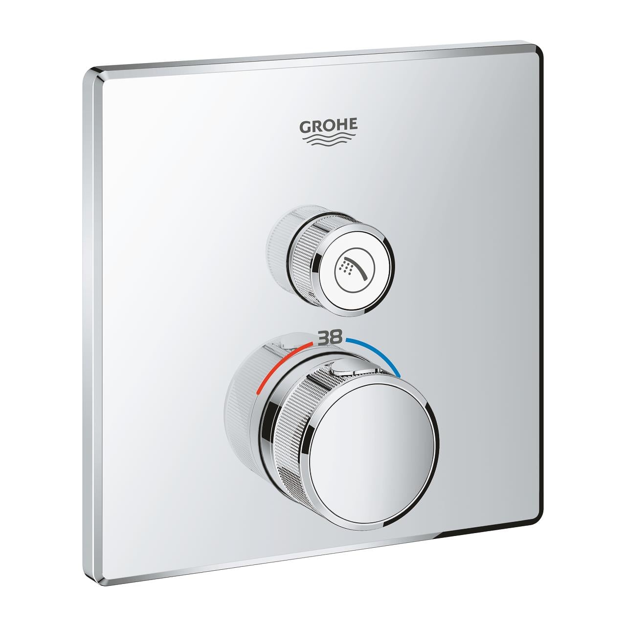 Grohe Grohtherm SmartControl Tek Valfli Akış Kontrollü, Ankastre Termostatik Duş Bataryası (Sıva Üstü Grubu) Krom 29123000