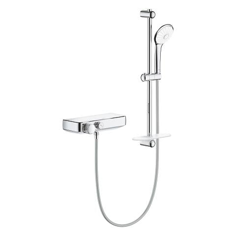 Grohe Grohtherm SmartControl Termostatik Duş Bataryası ve Sürgülü El Duş Takımı - 34720000 - 34720000
