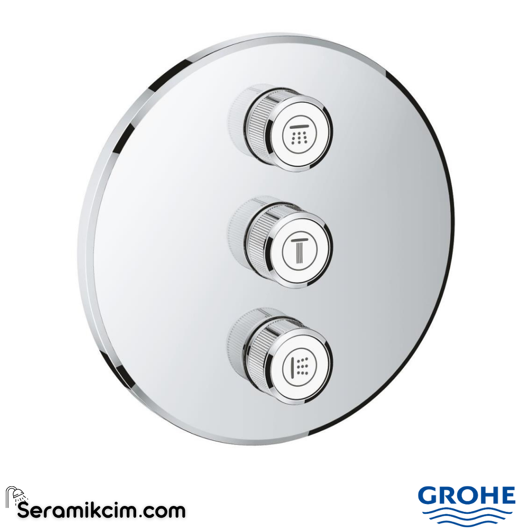 Grohe Grohtherm Smartcontrol Üç Noktadan Akış Kontrollü Kumanda Krom 29122000