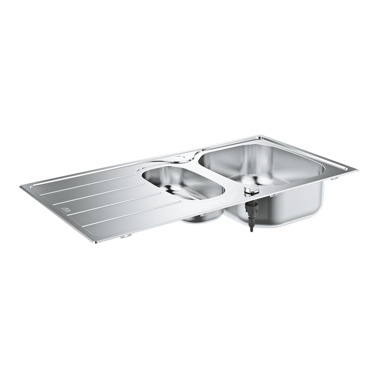 Grohe K200 Damlalıklı 1,5 Gözlü Eviye, Paslanmaz Çelik (96,5x50 cm) - 31564SD1 - 31564SD1