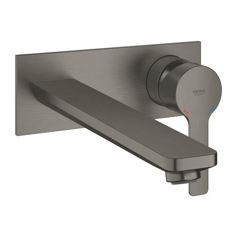 Grohe Lineare Ankastre 2 Delikli Lavabo Bataryası (Sıva Üstü Grubu), Fırçalı Sert Grafit - 23444AL1