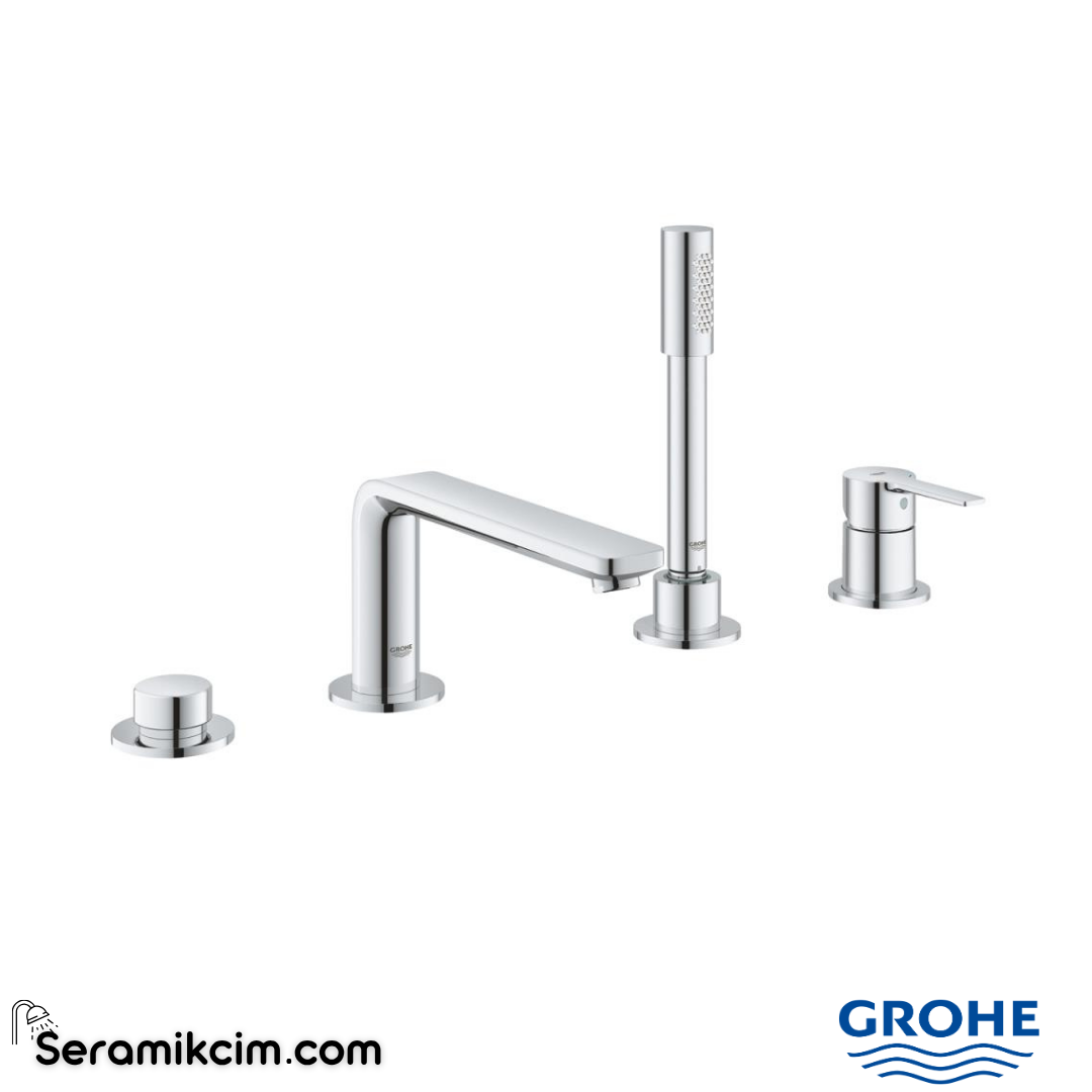 Grohe Lineare Dört Delikli Ankastre Küvet Bataryası (Sıva Üstü Grubu) Krom 19577001 - 19577001