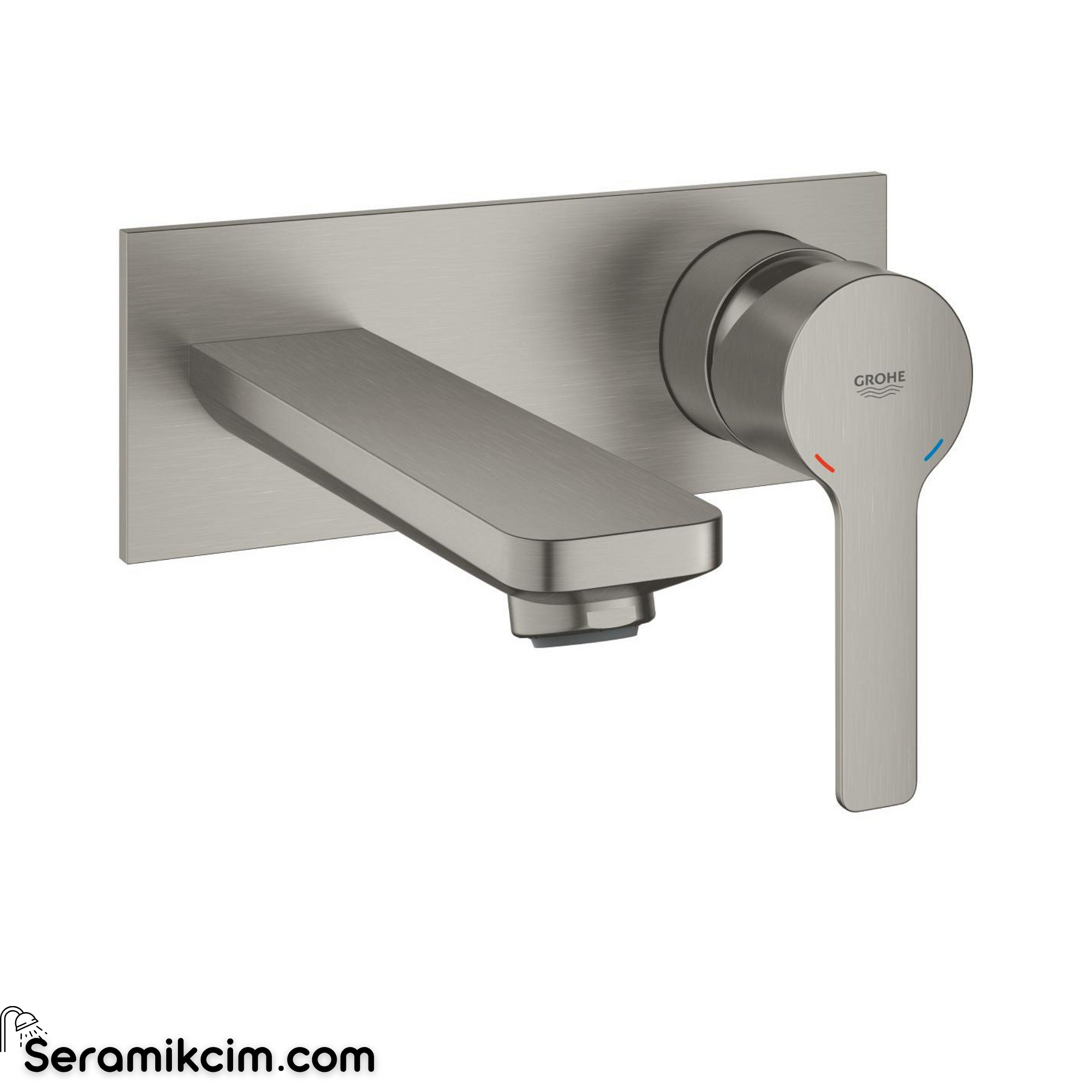 Grohe Lineare İki Delikli Ankastre Lavabo Bataryası (Sıva Üstü Grubu), Paslanmaz Çelik 19409DC1