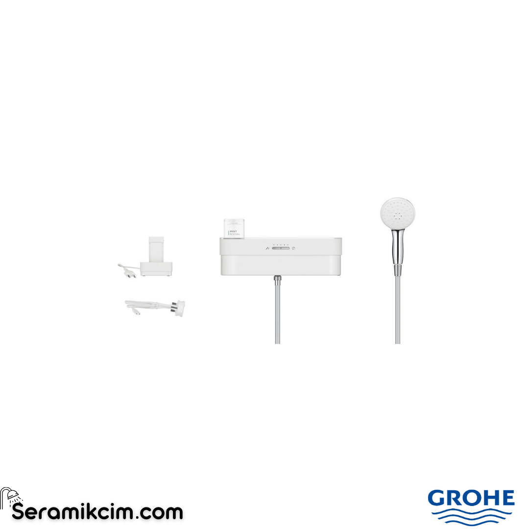 Grohe PureFoam Duş Başlangıç Seti Beyaz Cam 1050740000