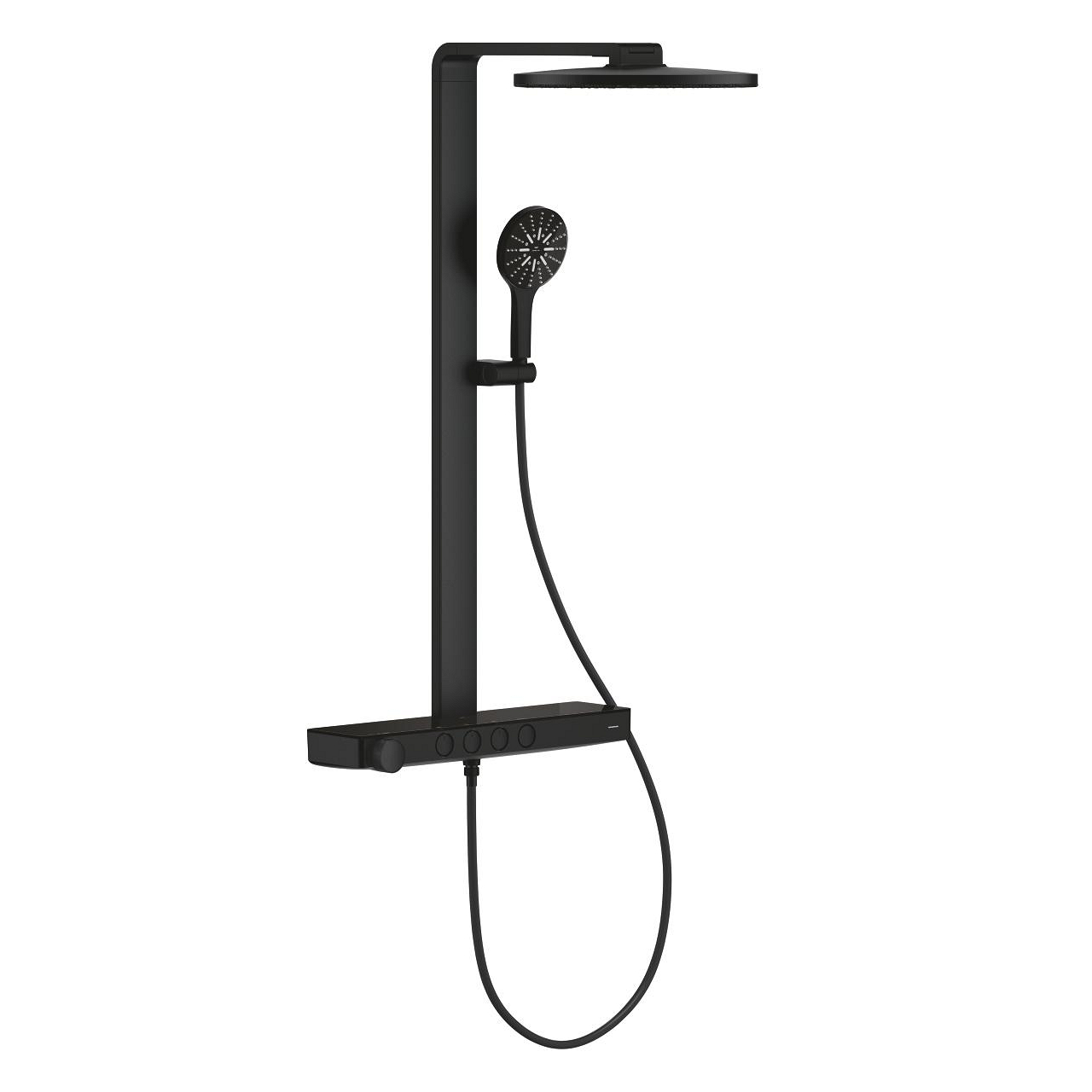 Grohe Rainshower Aqua Pure SmartControl Duş Sistemi, Duvara Monte, Termostatik Bataryalı Duş Kolonu, Mat Siyah 100964KF00