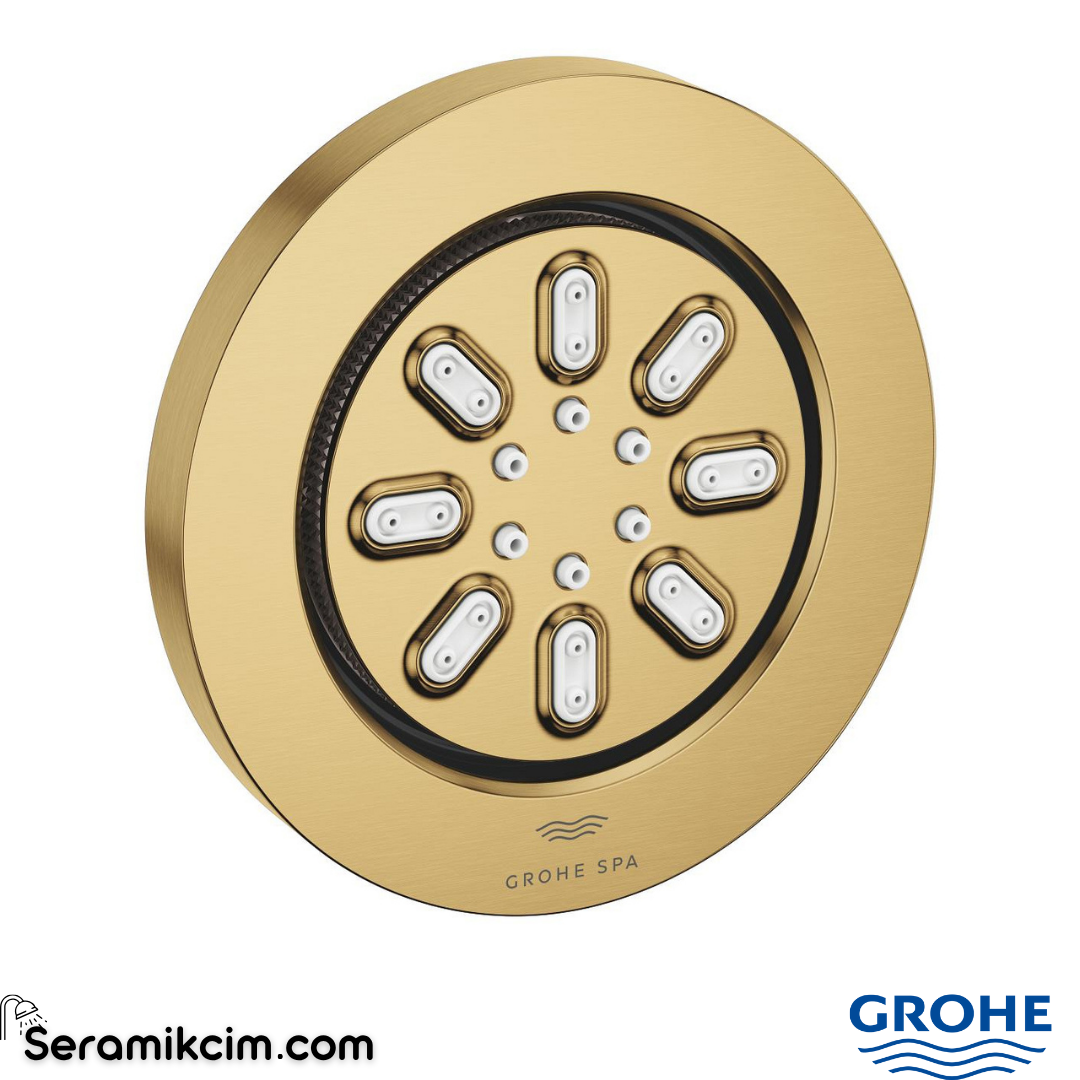 Grohe Rainshower Aqua Yan Jet, 2 Fonksiyonlu, Fırçalı Altın 26801GN0