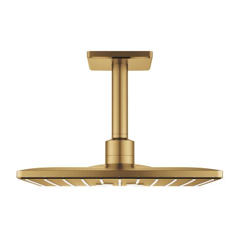 Grohe Rainshower Mono 310 Cube Tepe Duşu Seti, 2 Akışlı, Fırçalı Altın - 26481GN0