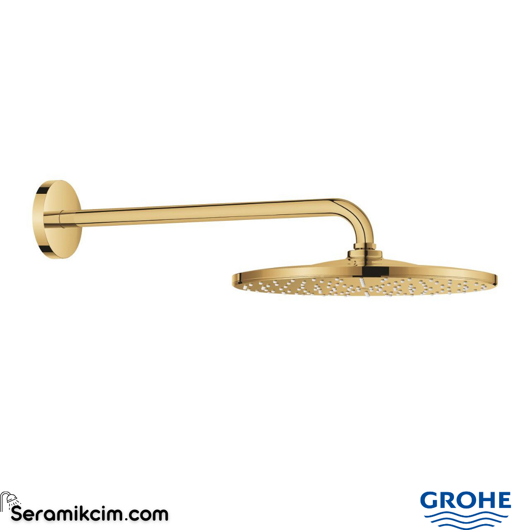 Grohe Rainshower Mono 310 Tepe Duşu Seti, 31 cm, Parlak Altın 26558GL0
