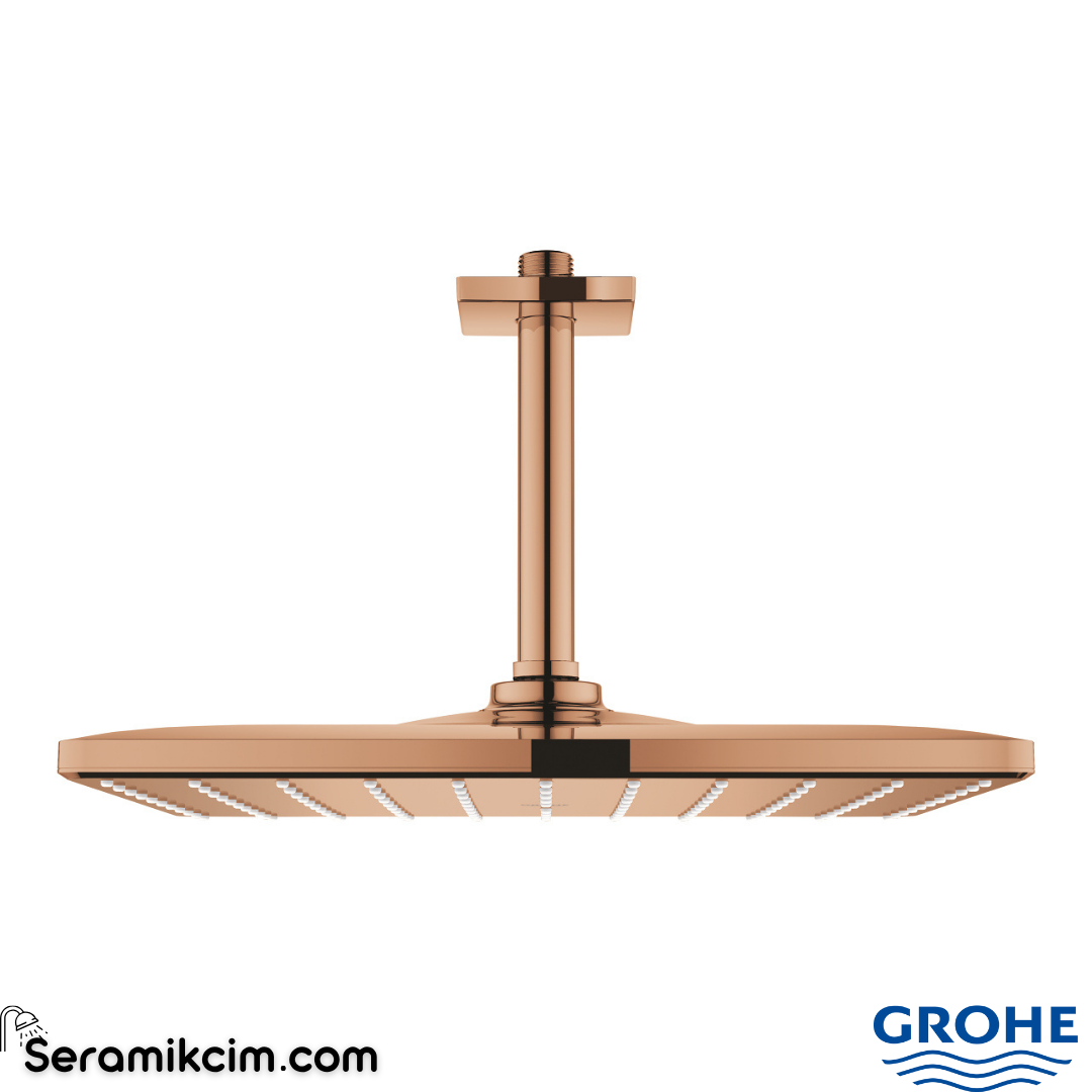 Grohe Rainshower Mono 310 Tepe Duşu Set Tavandan Parlak Bakır 26566DA0