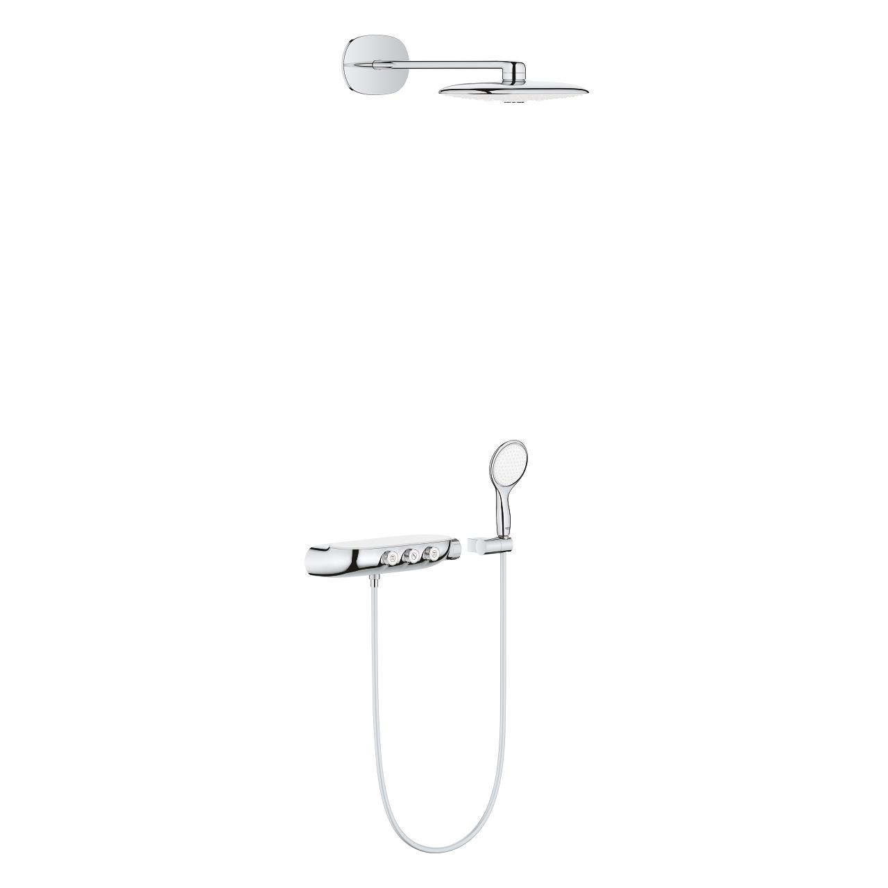 Grohe Rainshower System SmartControl Duo 360 Ankastre Termostatik Duş Sistemi, Beyaz 26443LS0