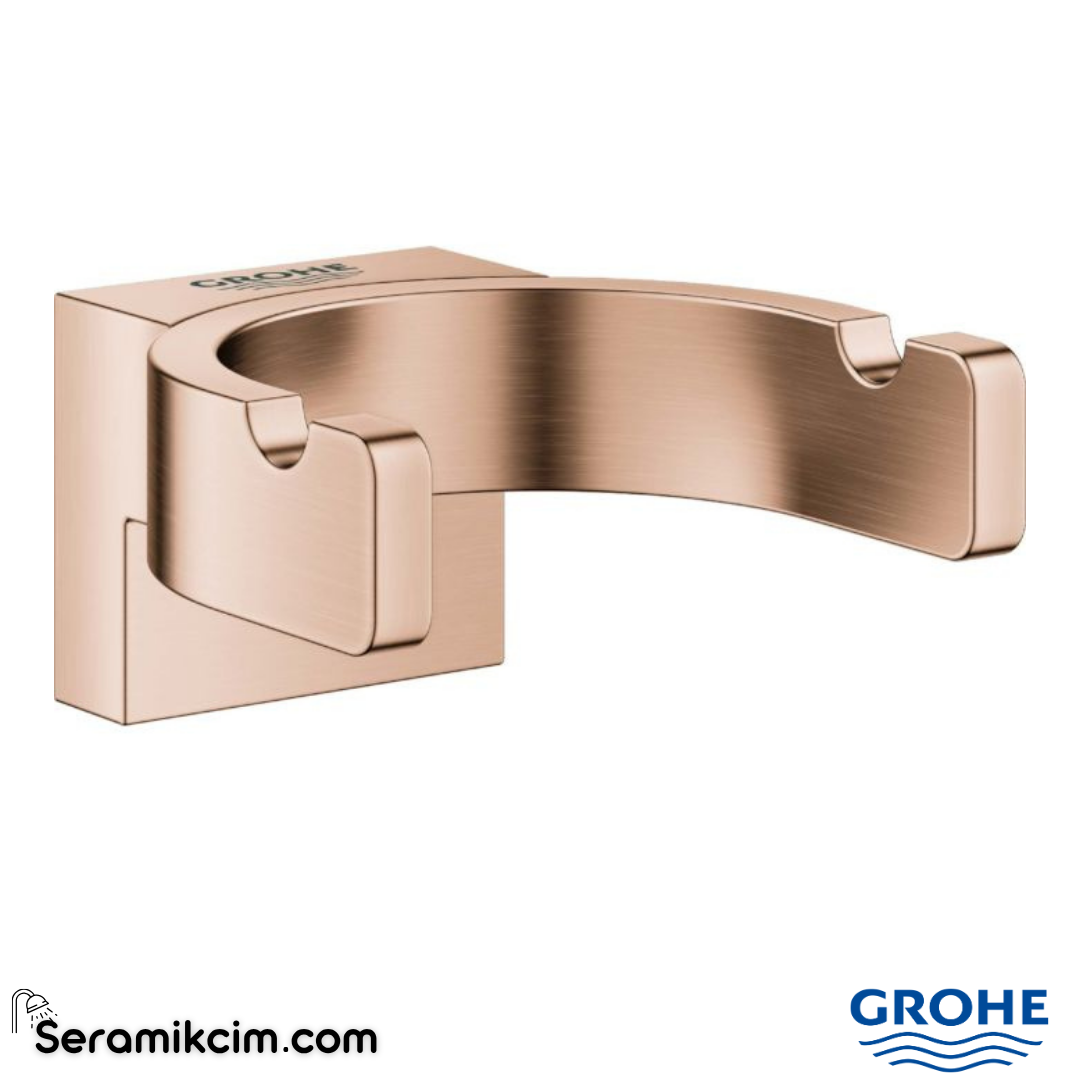 Grohe Selection İkili Havlu/Bornoz Askısı, Fırçalı Bakır 41049DL0
