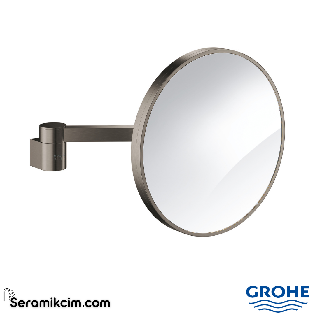 Grohe Selection Makyaj ve Tıraş Aynası, Fırçalı Sert Grafit 41077AL0 - 41077AL0