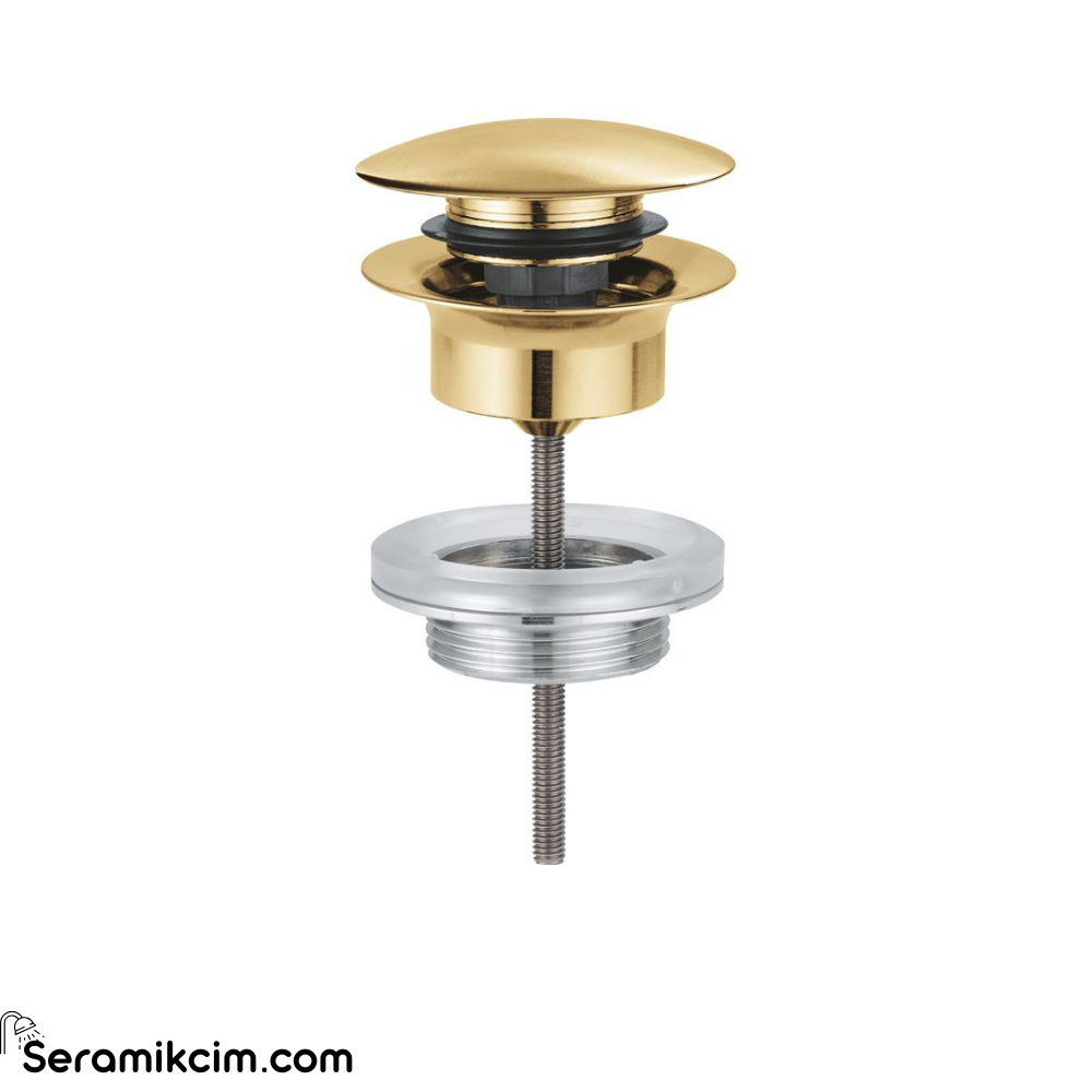 Grohe Tapa Takımı Bas-Aç Süzgeç, Fırçalı Altın 65807GN0