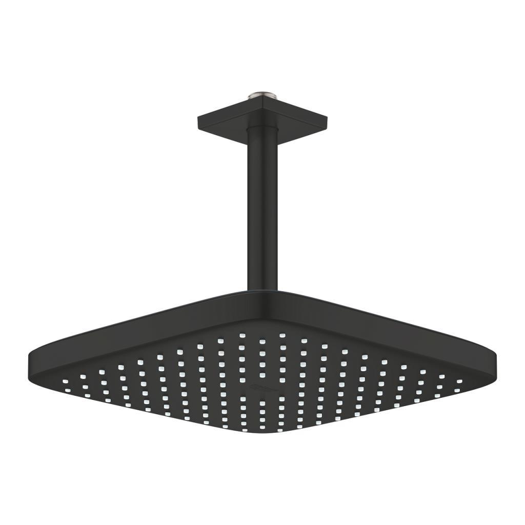 Grohe Tempesta 250 Kare Tepe Duşu Tek Akışlı, 25 cm (Tavandan Dirsek Dahil), Mat Siyah - 266882430