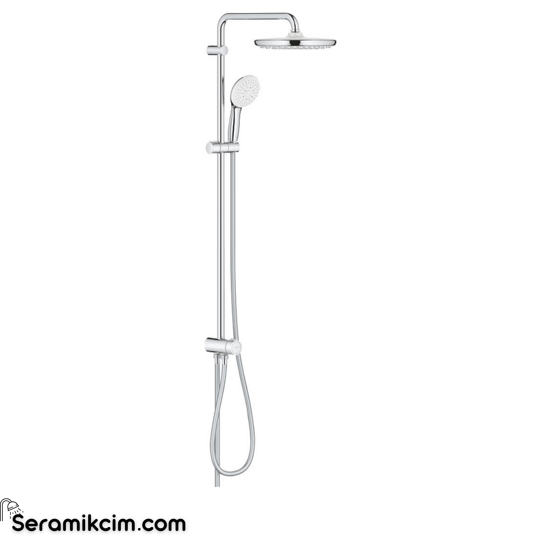 Grohe Tempesta System 250 Duvara Monte Duş Sistemi Yön Değiştiricili Krom-Beyaz 26675001
