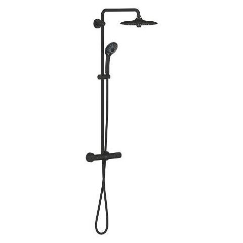 Grohe Vitalio Joy System 260 Kolonlu Duş Paneli, Termostatik Duş Bataryası ile Birlikte, Mat Siyah 264032432