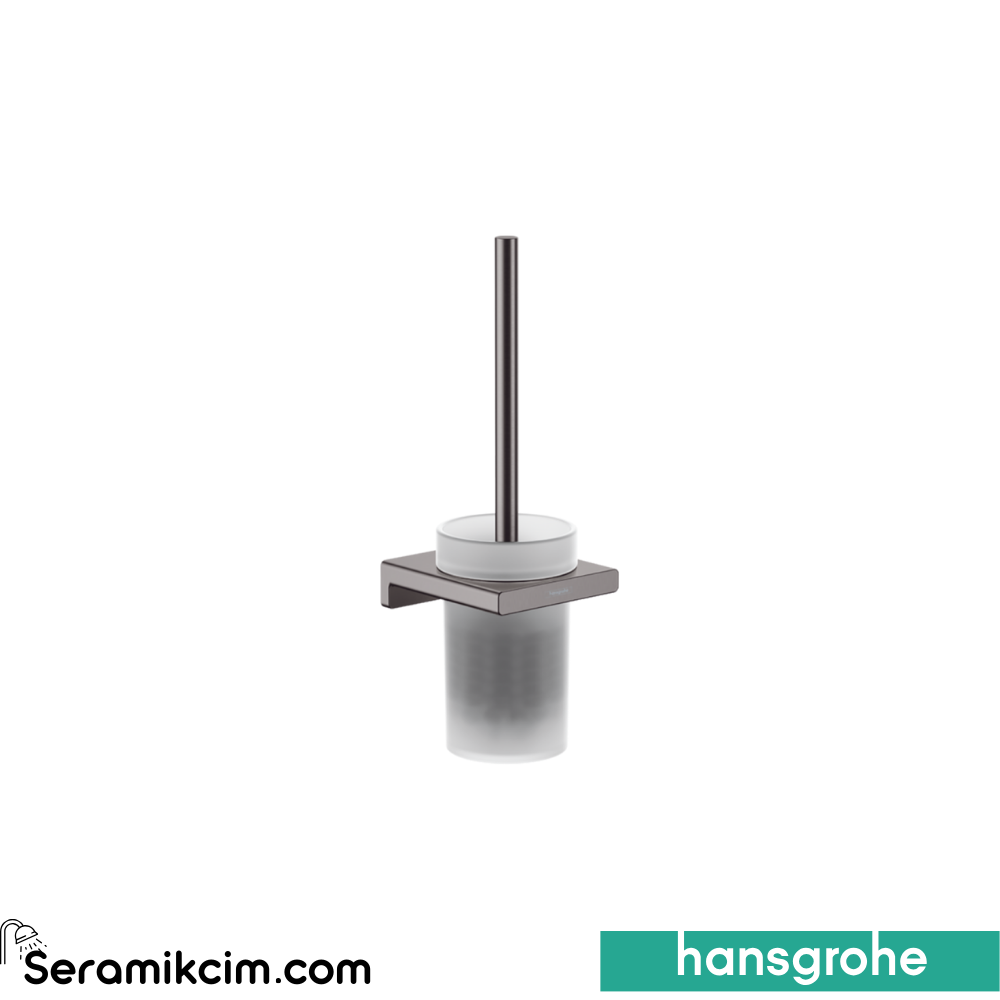 Hansgrohe Addstoris Tuvalet Fırçalığı Duvara Monte Mat Siyah Krom 41752340