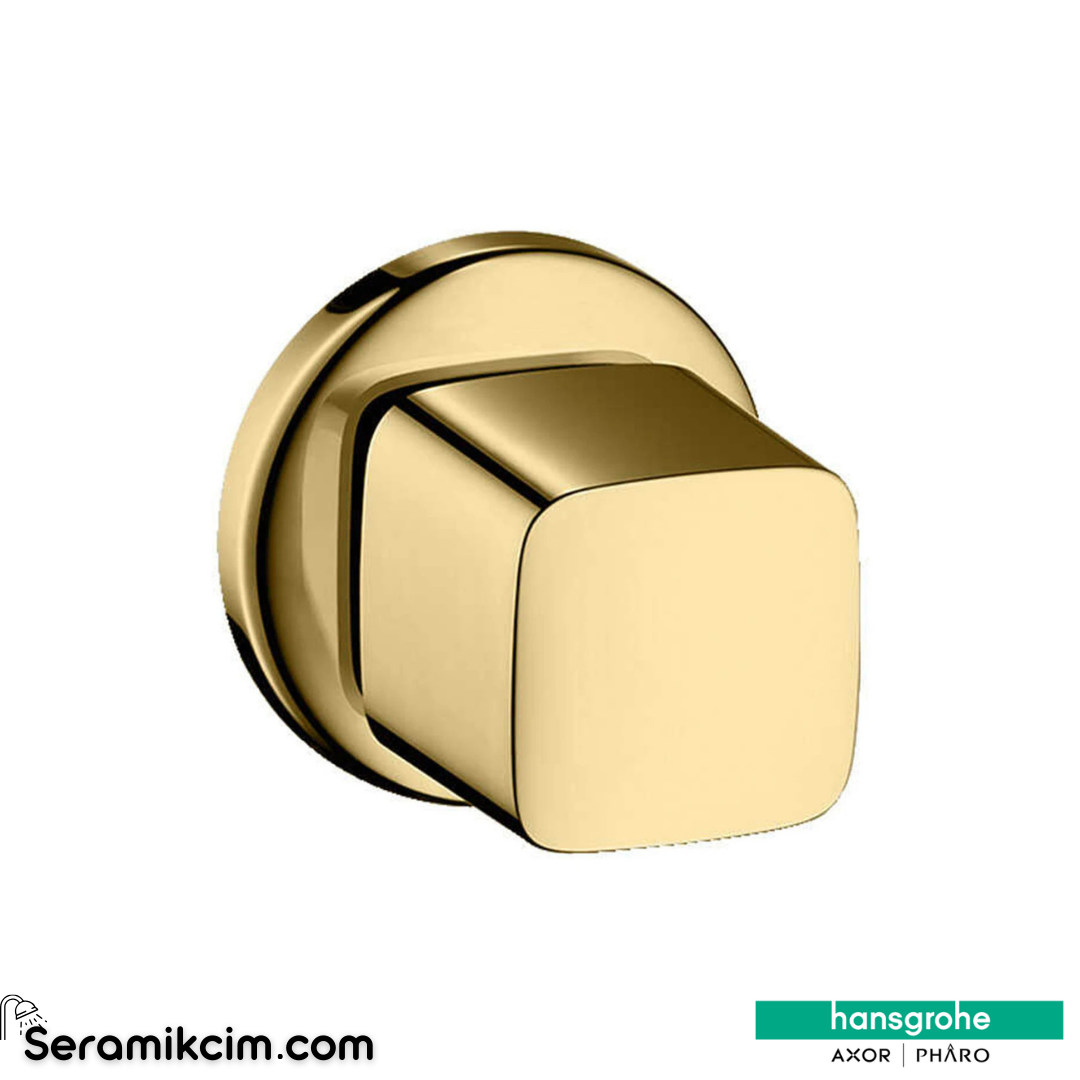 Hansgrohe Ankastre Stop Valf Sıva Üstü Parlak Altın 31677990