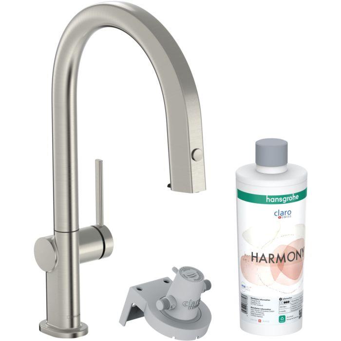 Hansgrohe Aqittura M91 Filtre Sistemi 210, Çekil Eviye Bataryası Gaga, 1Jet, Satin Beyazox, 76800800 - 76800800