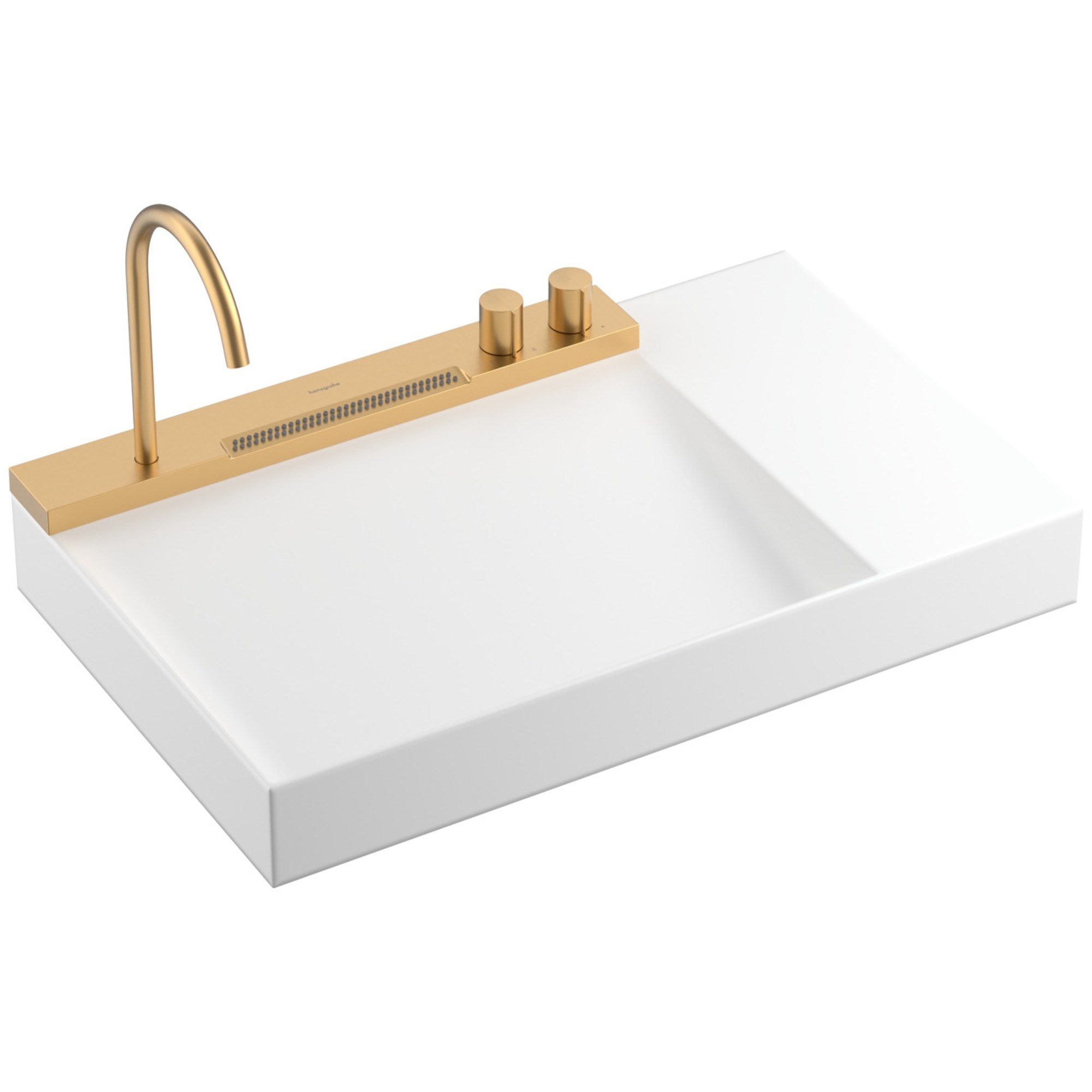 Hansgrohe Avalegra AquaUnit Lavabo ve Batarya Seti 78x47,5 cm Fırçalı Bronz 22473140