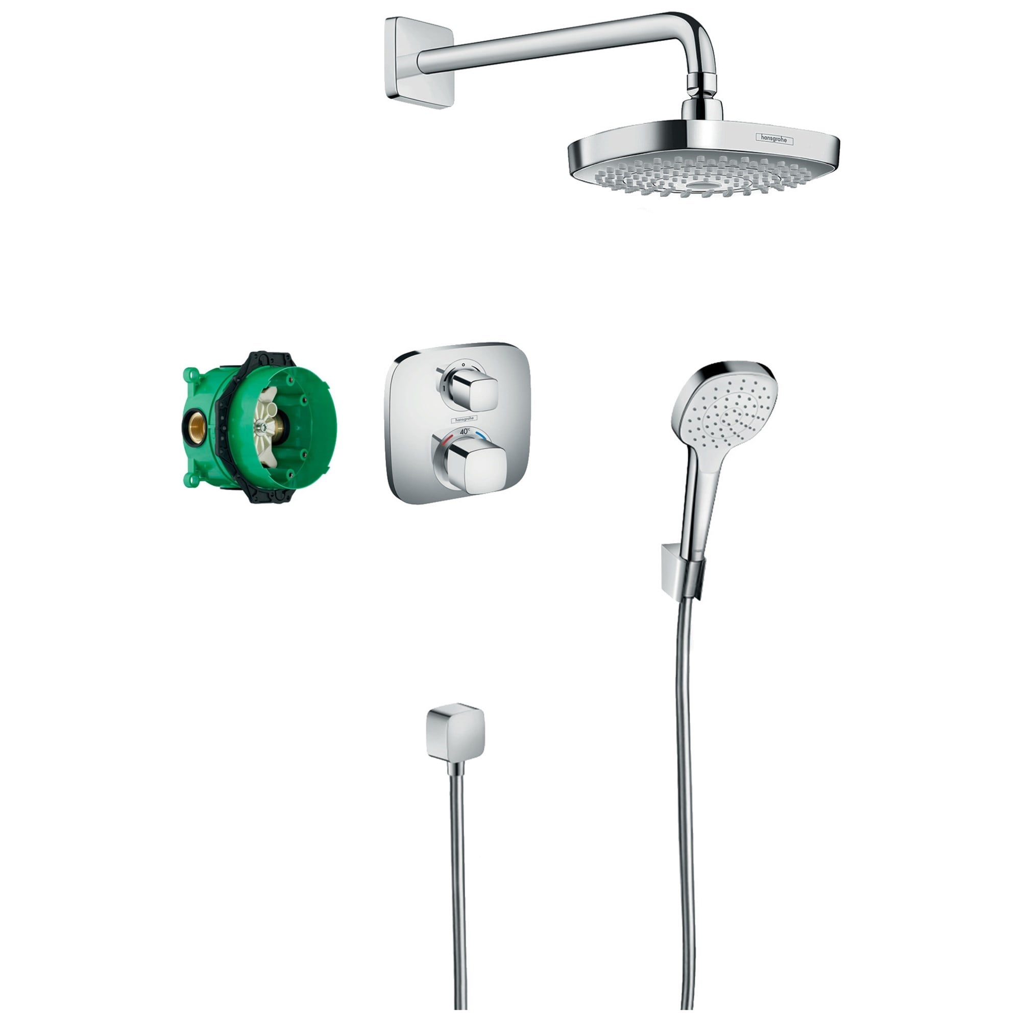 Hansgrohe Croma Select E Ankastre Termostatik Duş Seti 180 Ecostat E Krom 27294000