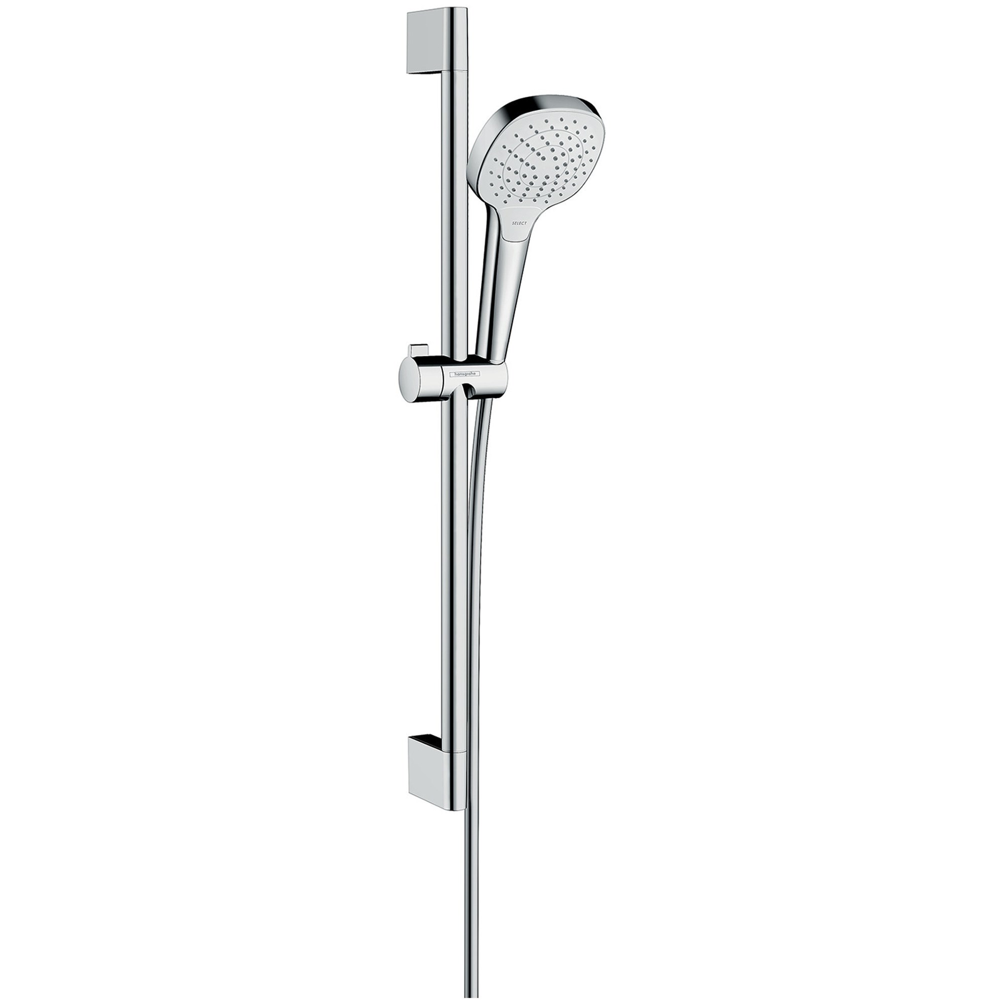 Hansgrohe Croma Select E Duş Seti 65 cm Sürgülü 11 cm El Duşlu Vario EcoSmart Beyaz-Krom 26583400