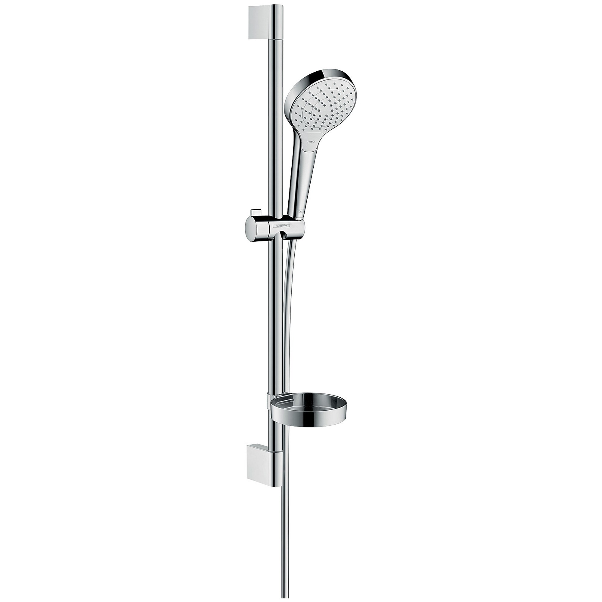 Hansgrohe Croma Select S Duş Seti 65 cm Sürgülü 11 cm El Duşlu Vario Beyaz-Krom 26566400