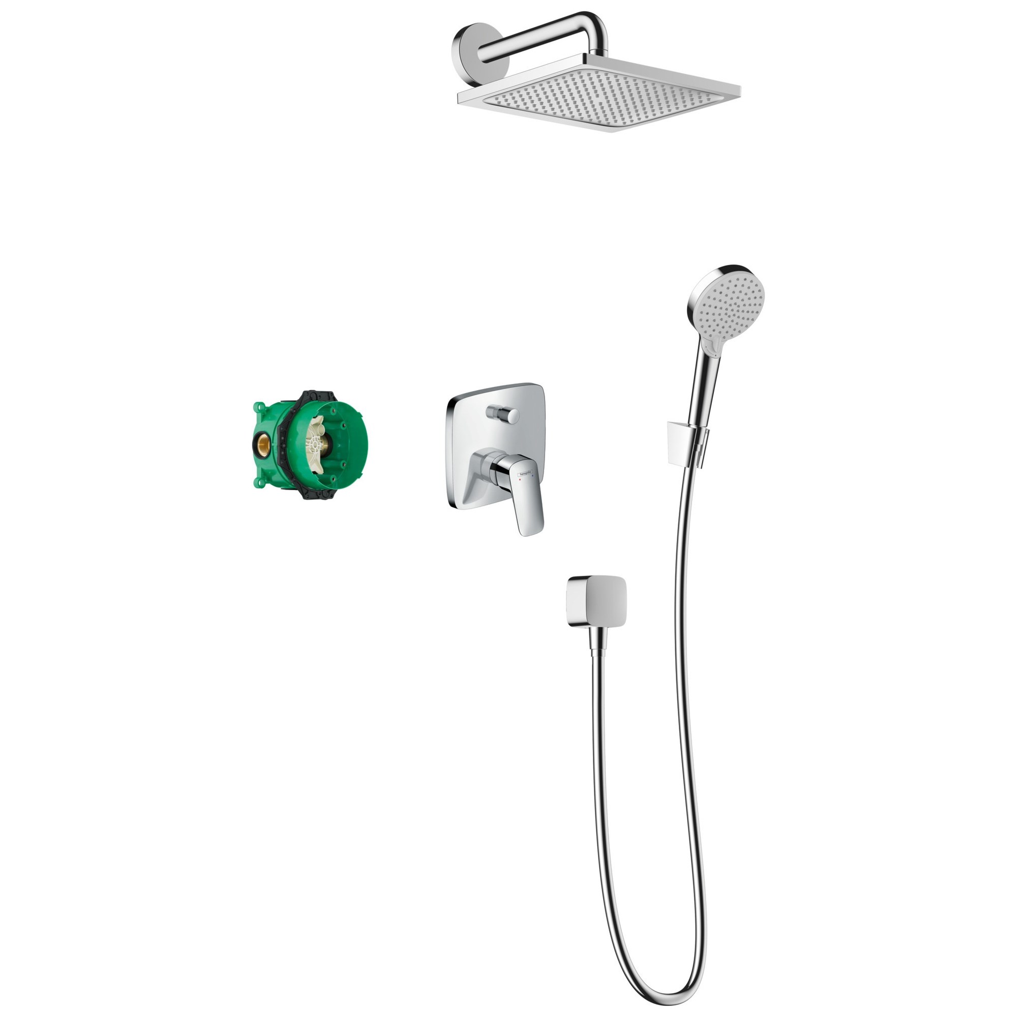 Hansgrohe Crometta E Ankastre Duş Seti 240 1 Fonksiyonlu Banyo Bataryalı Krom 27957000