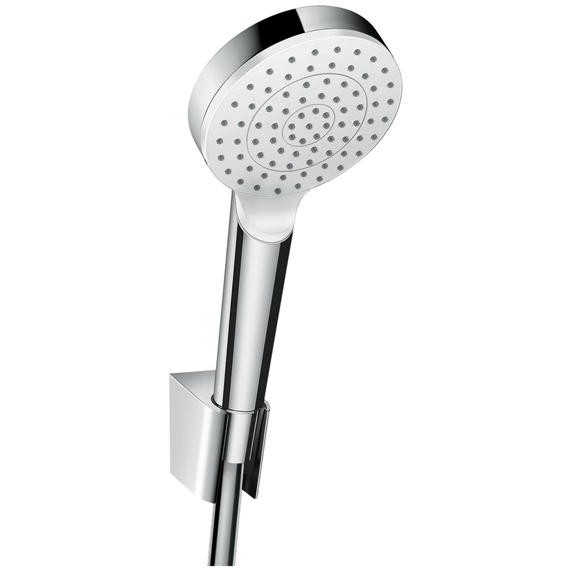 Hansgrohe Crometta El Duşu ve Askı Seti 10 cm 1 Fonksiyonlu EcoSmart Beyaz-Krom 26568400