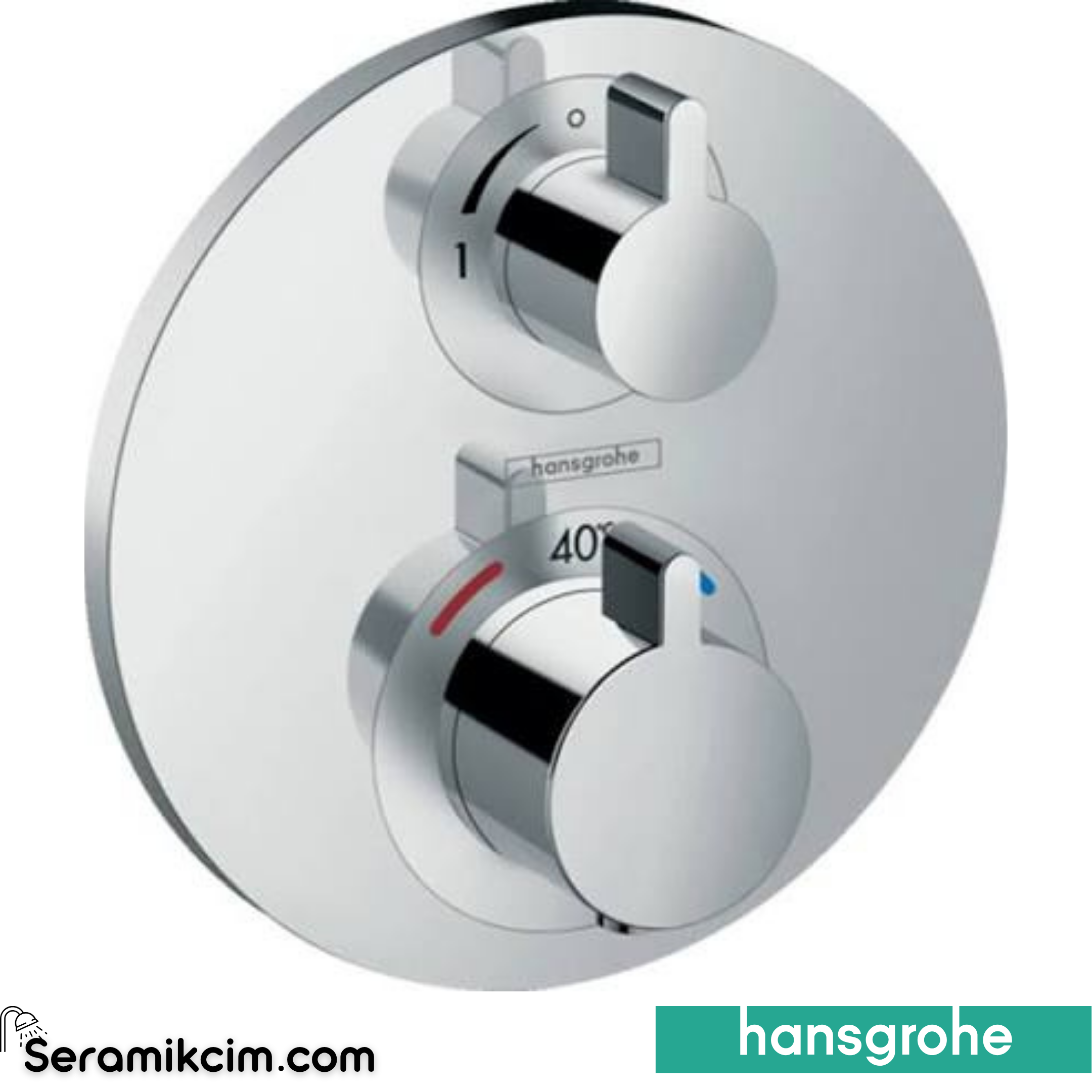 Hansgrohe Ecosmart S 1 Çıkış İçin Termostatik Banyo Bataryası Krom 15757000