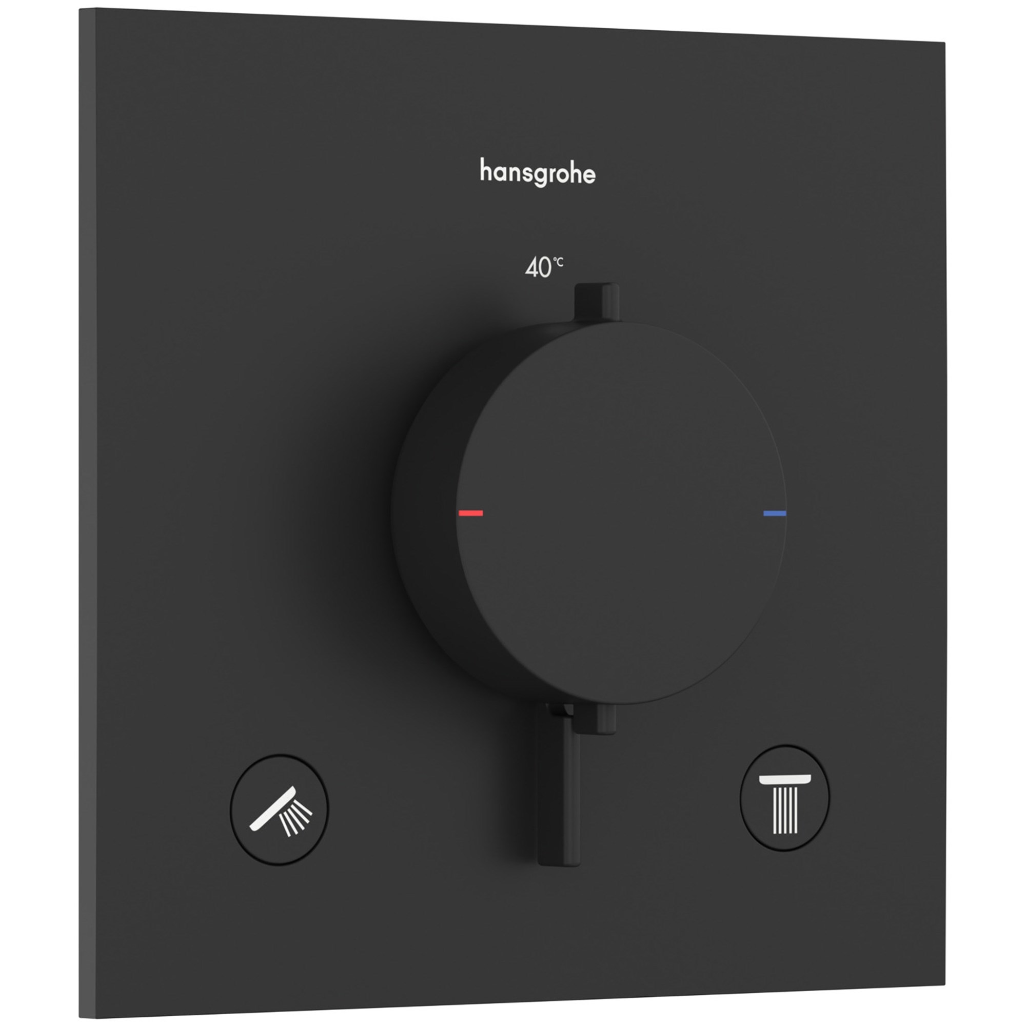 Hansgrohe Ecostat Comfort E Ankastre Banyo Bataryası Termostatik 2 Çıkışlı Mat Siyah 33711670