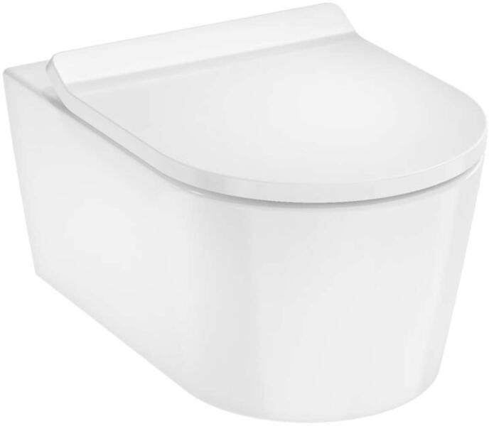 Hansgrohe EluPura S Asma Klozet AquaHelix Flush ve Klozet Kapağı Yavaş Kapanır Kolay Montaj Slim Beyaz 60344450