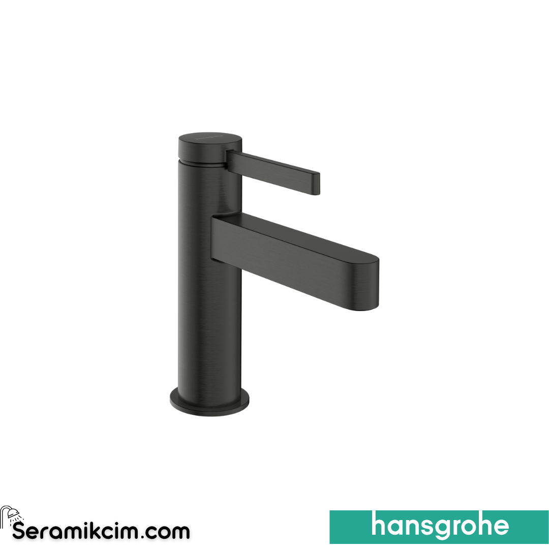 Hansgrohe Finoris Lavabo Bataryası Bas Aç Set Coolstart Mat Siyah Krom 76012340