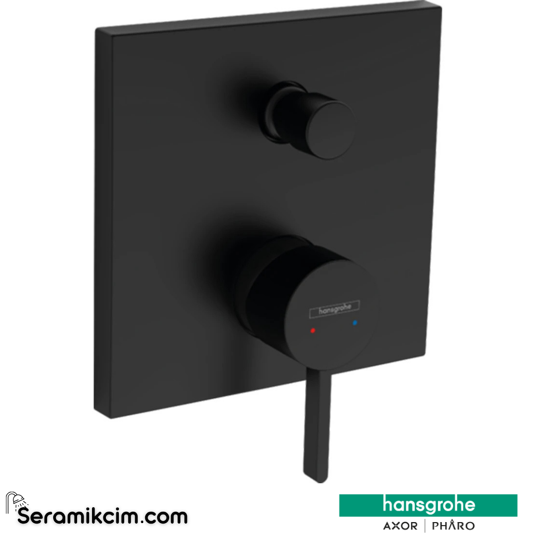 Hansgrohe Finoris Tek Kollu Banyo Bataryası Ankastre Montaj Satin Siyah 76415670 - 76415670