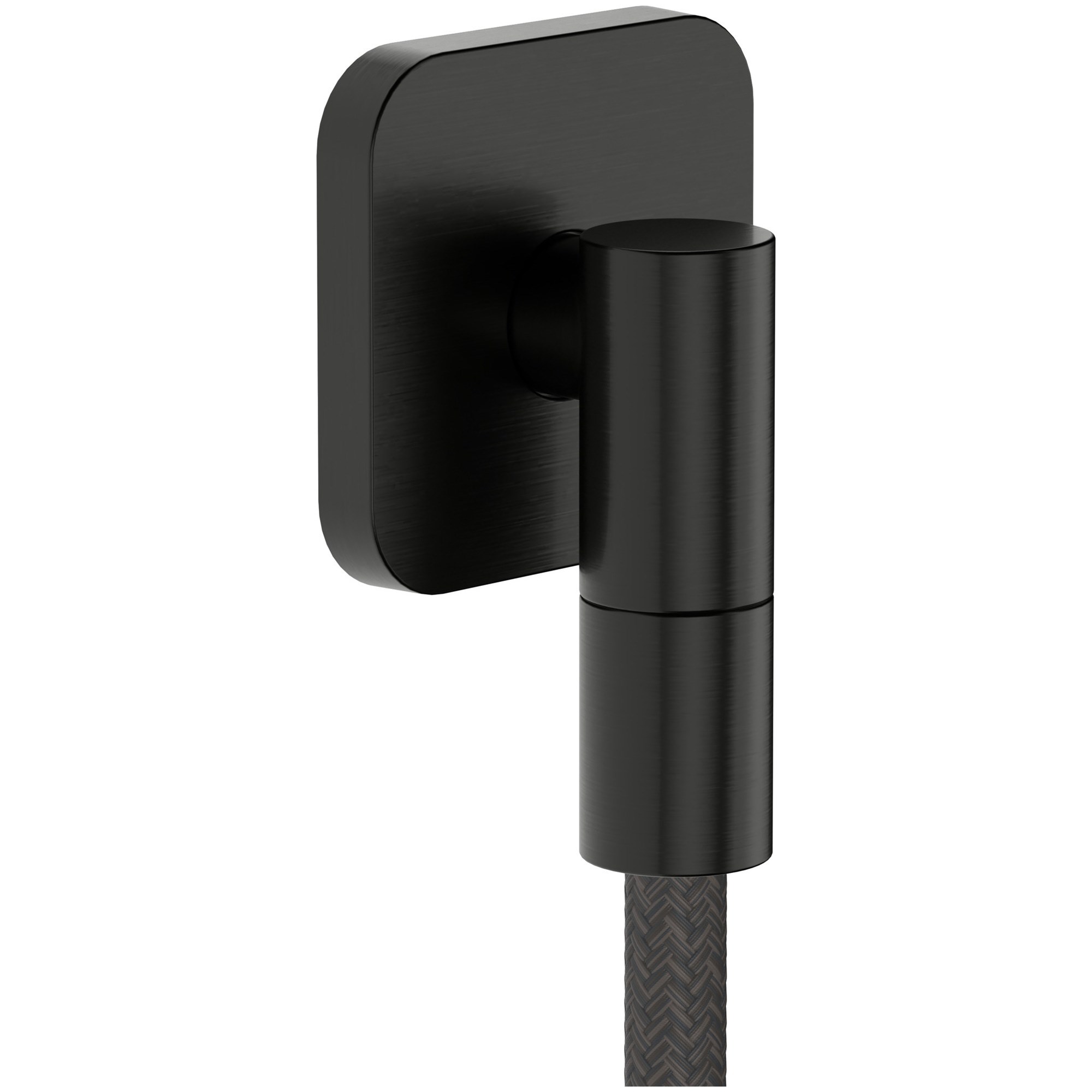 Hansgrohe Fixfit Fine Q Wall Outlet Mat Siyah-Krom