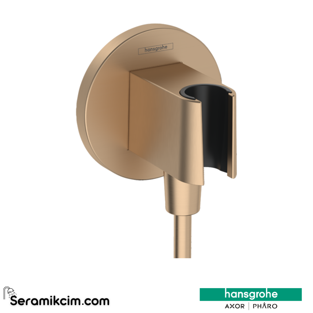 Hansgrohe Fixfit S Duş Askılı Çıkış Dirseği - Mat Bronz 26888140 - 26888140