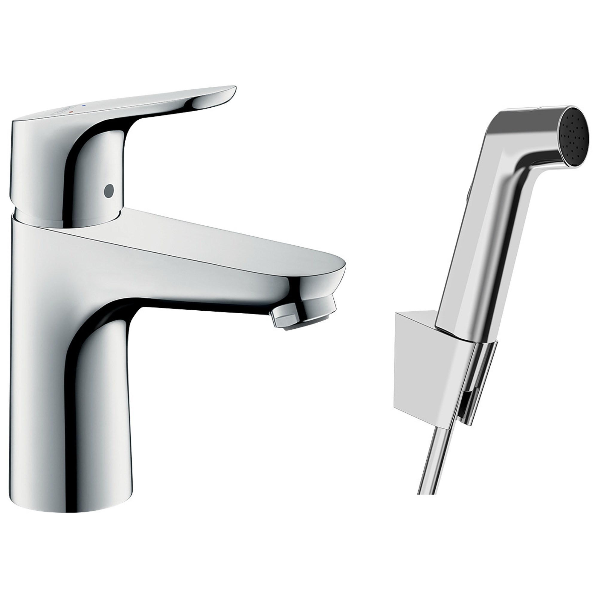 Hansgrohe Focus Lavabo Bataryası ComfortZone 100 Taharet Duşlu Krom 31927000