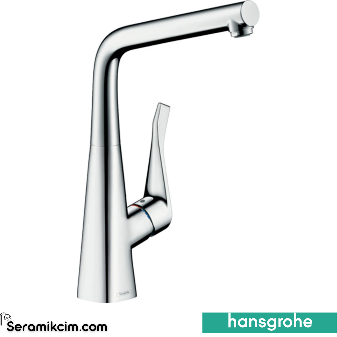 Hansgrohe Metris 320 Eviye Bataryası Pencere Önü Montaj Krom 14823000