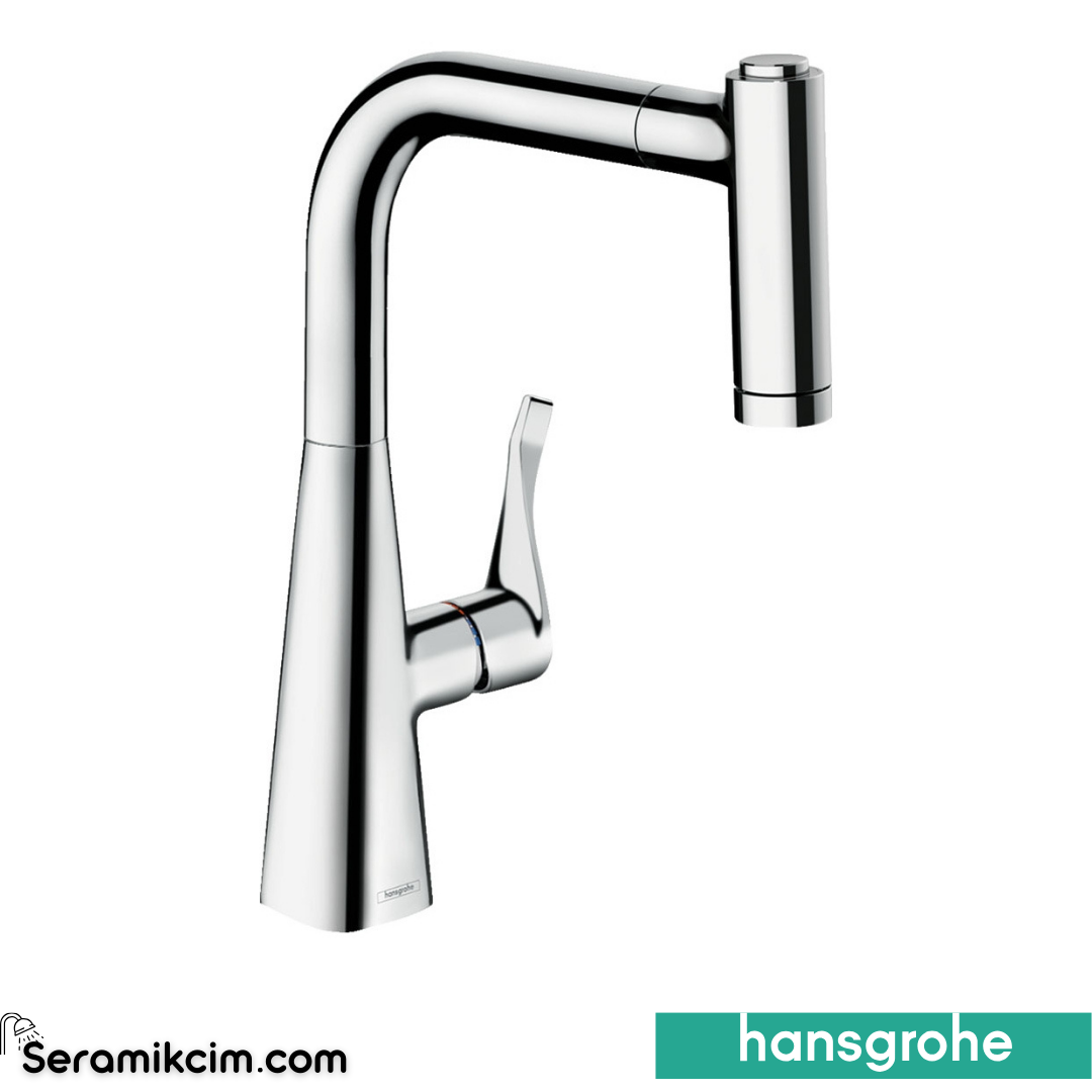 Hansgrohe Metris Eviye Bataryası 220 Spiralli Krom 14834000