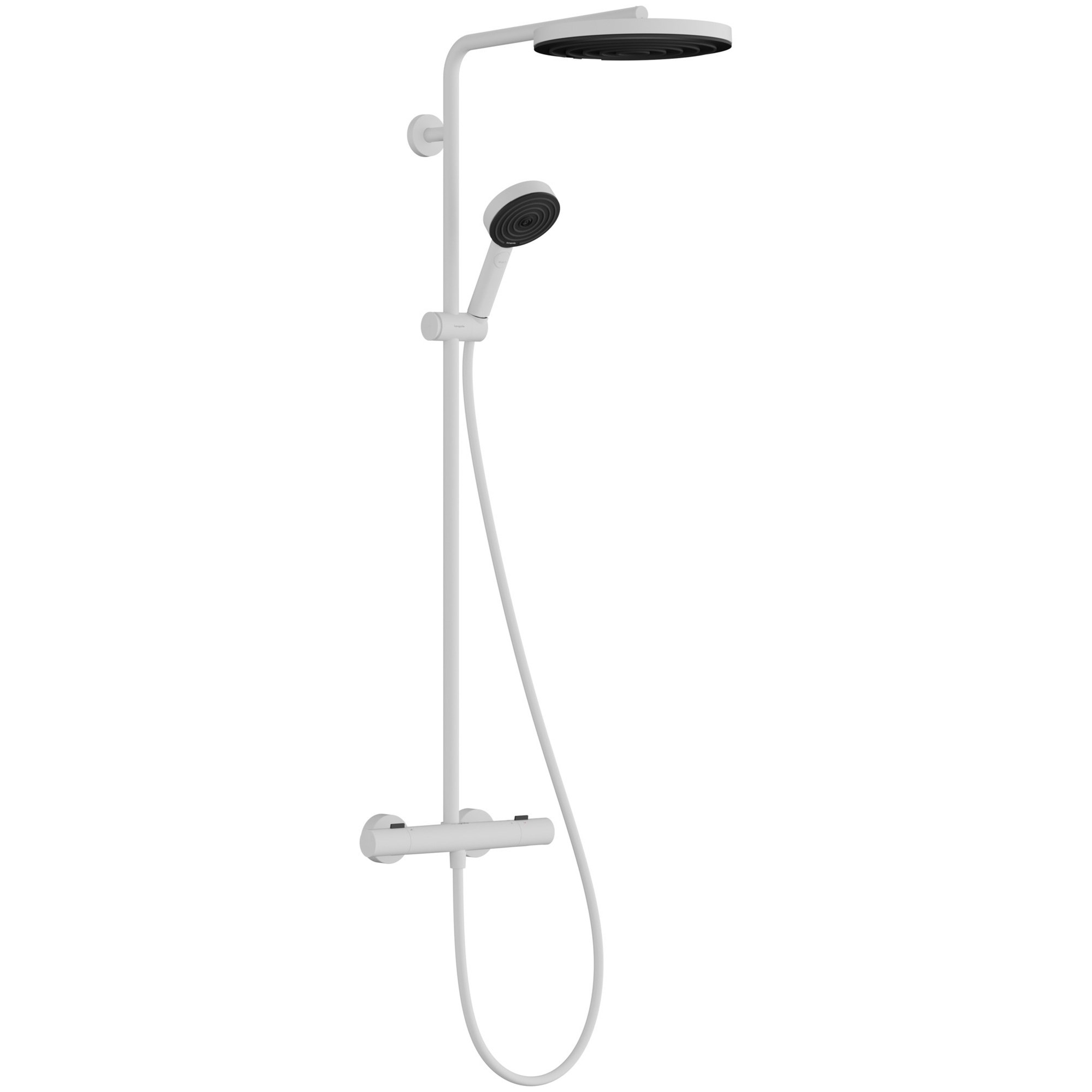 Hansgrohe Pulsify S Puro Termostatik Duş Sistemi 26 cm 1 Fonksiyonlu EcoSmart Ecostat Fine Mat Beyaz 24237700